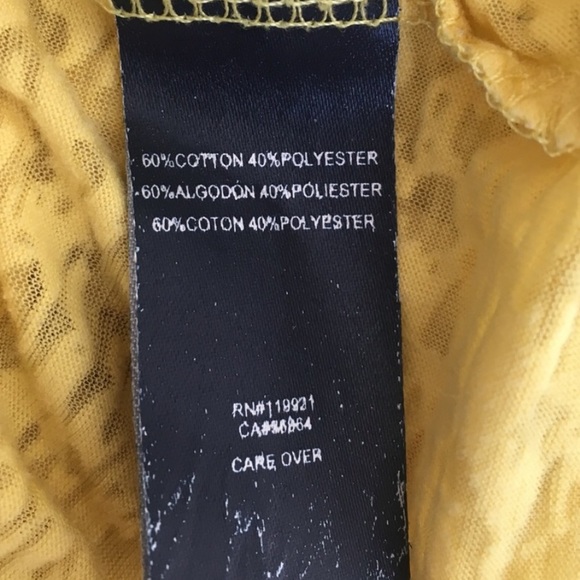 Tommy Girl Yellow Anchor Graphic VNeck Tee Shirt - Picture 4 of 5